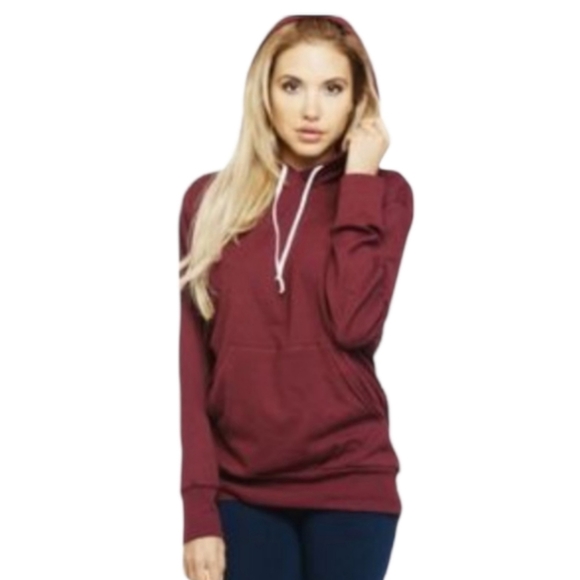 Over The Limit Tops - Otla Maroon Unisex Full Size Hoodie NEW